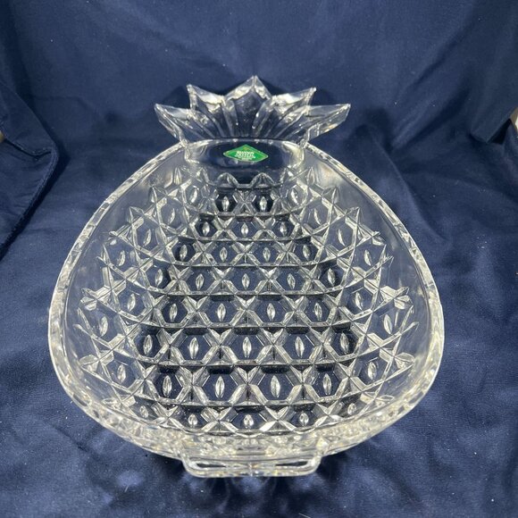 Shannon Crystal 24% Lead Crystal Pineapple Dish Made In Slovakia - Picture 3 of 3